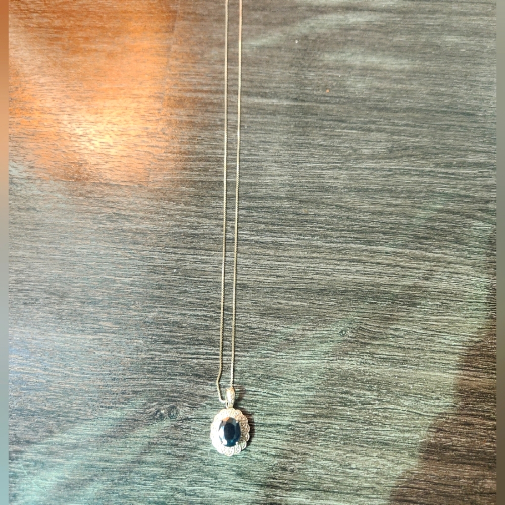 Sapphire Necklace (it matches the Sapphire Ring that is also listed)